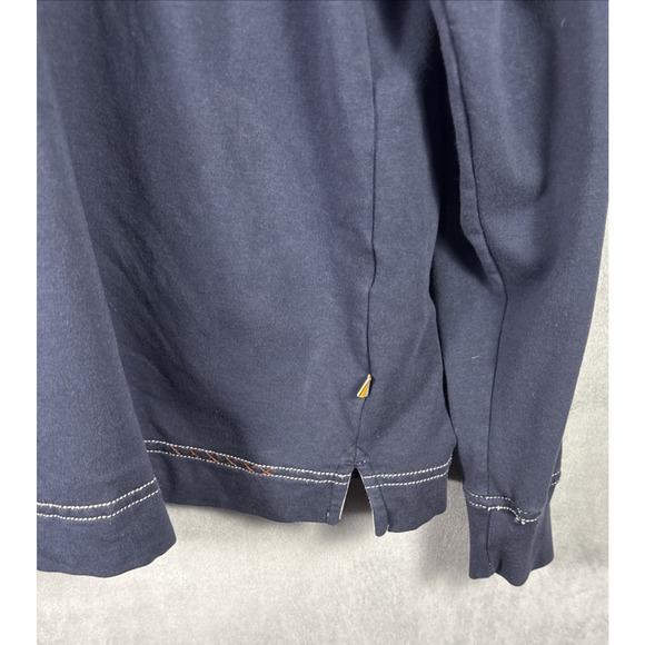 True Grit Sweater Men's Size Large Pullover Quarter Zip Long Sleeve Navy Blue - Picture 11 of 11